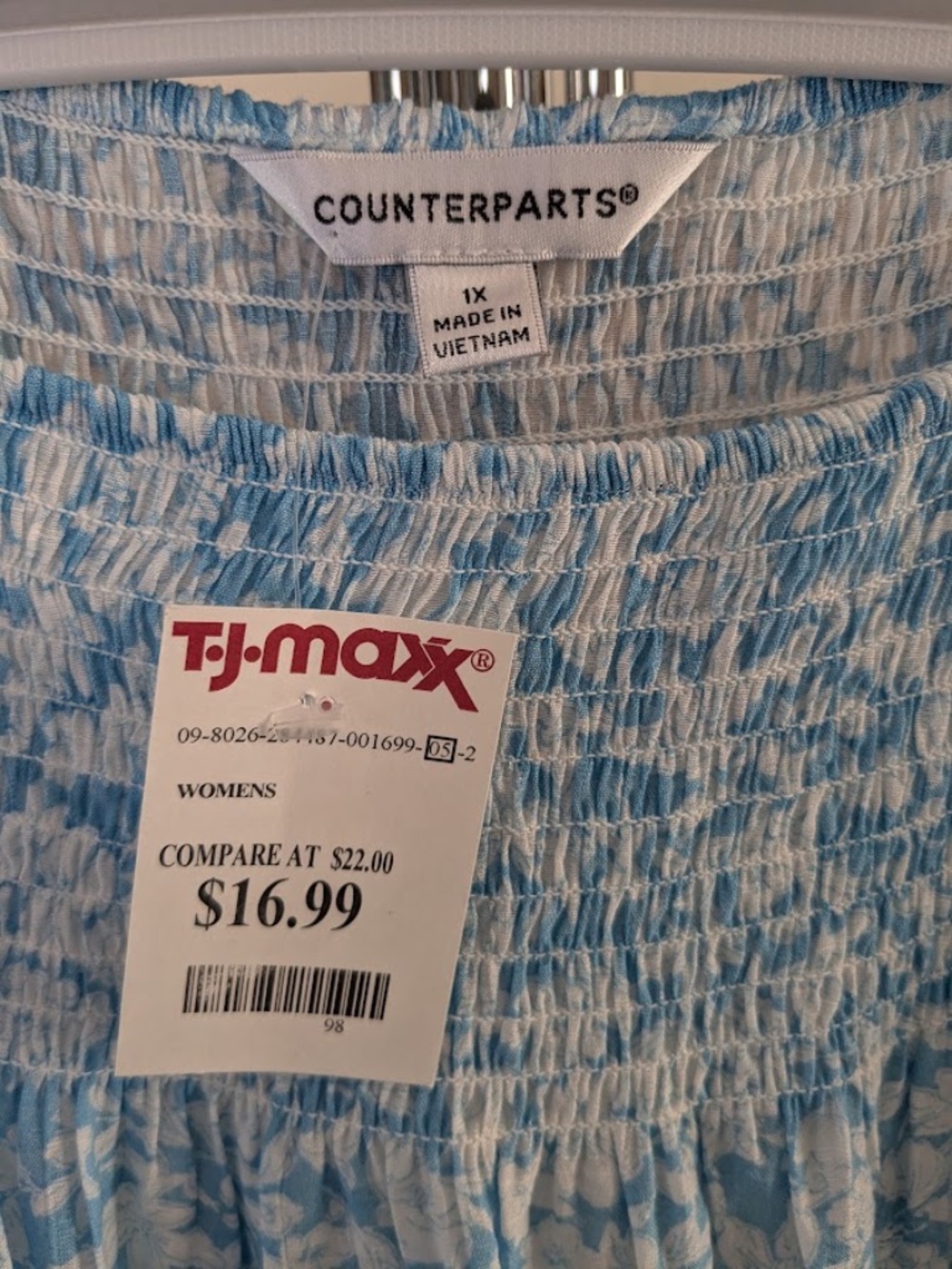 Counterparts Soft Pale Blue & White Blouse, 1x - Picture 2 of 8